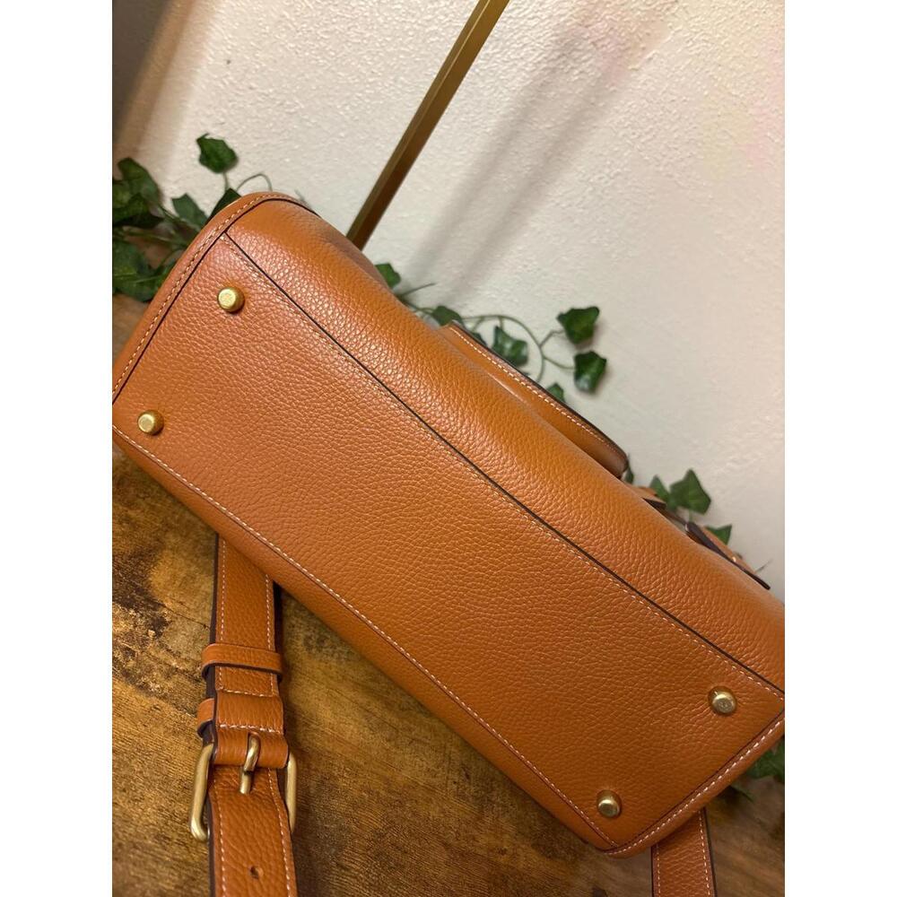Coach Brooke Carryall 28 in Cognac Pebbled Leather - Picture 6 of 9